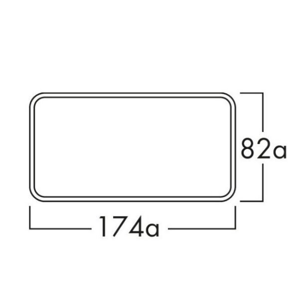E-Jal Col® flow 125 muurdoorvoerunit vlak RVS