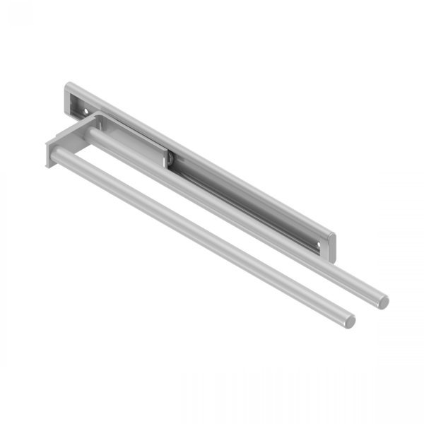 Handdoekhouder uittrekbaar aluminium 44 cm met 2 armen