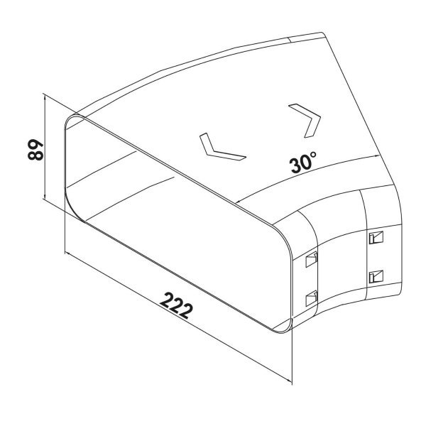 PRIME flow P-RBH 150 buisbocht horizontaal 30°