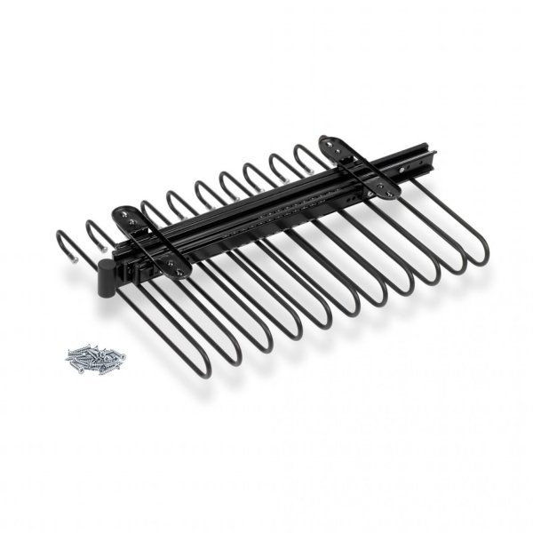 Uittrekbaar pantalonrek zwart voor 11 pantalons