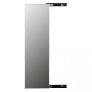 Luxe uittrekbare en draaibare kastspiegel zilver 120x35 cm