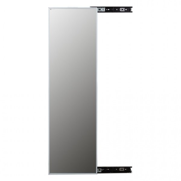 Luxe uittrekbare en draaibare kastspiegel zilver 120x35 cm