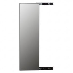 Luxe uittrekbare en draaibare kastspiegel Zwart 120x35 cm