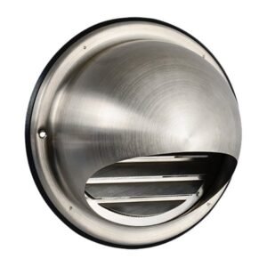 Uitblaasrooster, bol RVS, fijnmazig muggengaas