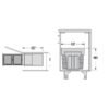 hailo tandem afvalsysteem 2x13 liter maten