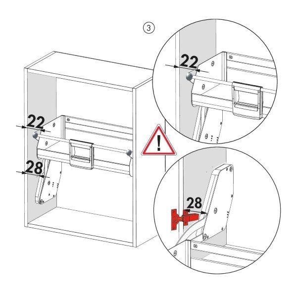 iMove 2 niveaus voor 600 mm kast