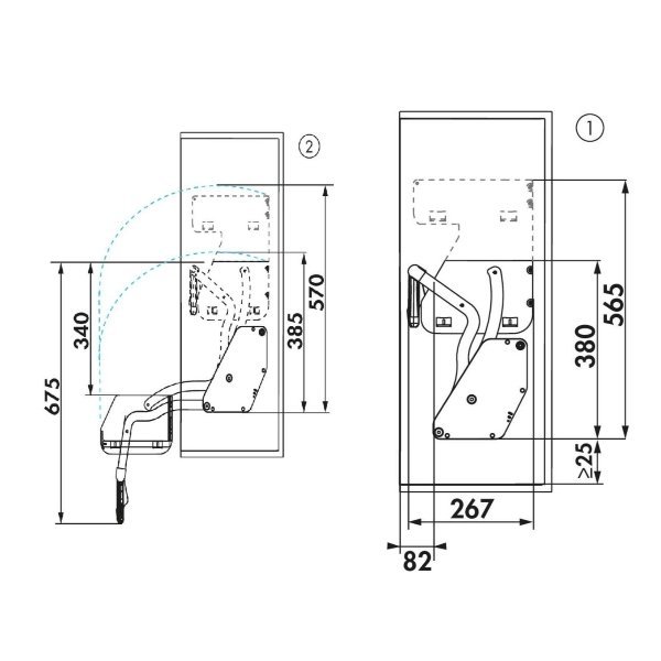 iMove 2 niveaus voor 600 mm kast