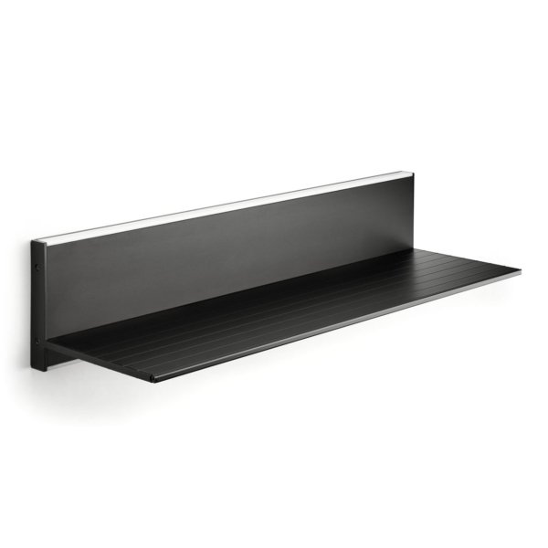 led wandbord zwart mat 120 cm