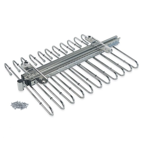 pantalonrek uittrekbaar chroom