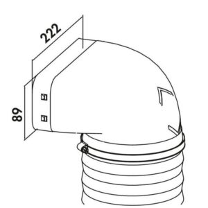 prime flow p urx 150 omkeerstuk 90 gr met flexibele buis 1