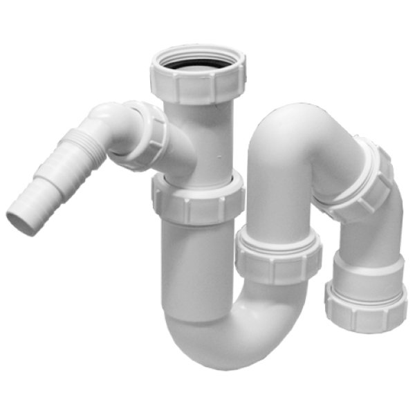 sifon enkel met vaatwasser aansluiting