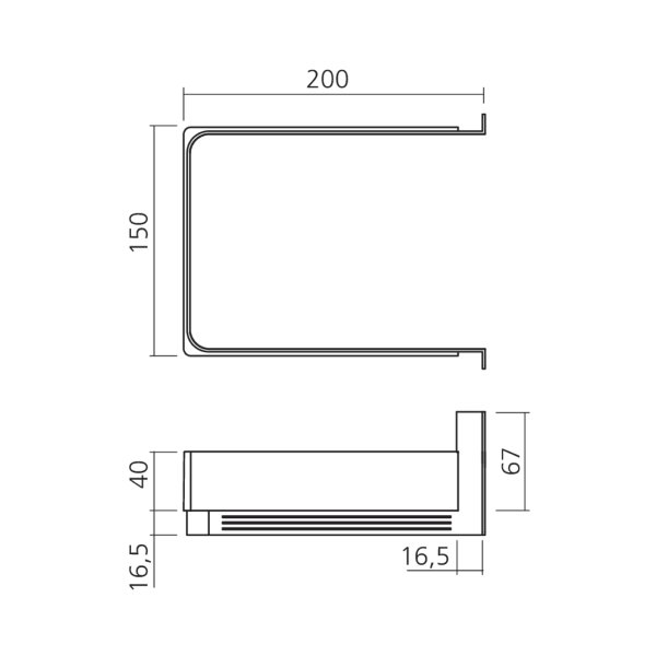 sifon ladeuitsparing kunststof maten
