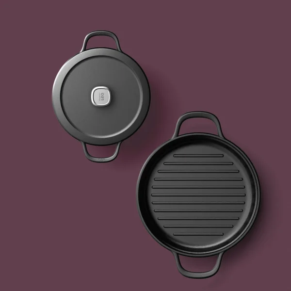 leo grillpan gietijzer graphite 26cm