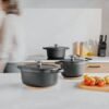 LEO Kookpan met deksel Graphite Cast iron 26 cm