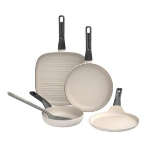 leo recycled 4 delige braadpannenset antikleef glints spirit met spatel balance 1