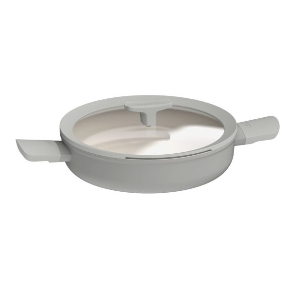 leo sauteerpan antikleef met dubbele handgreep en deksel balance moonmist 26cm 1