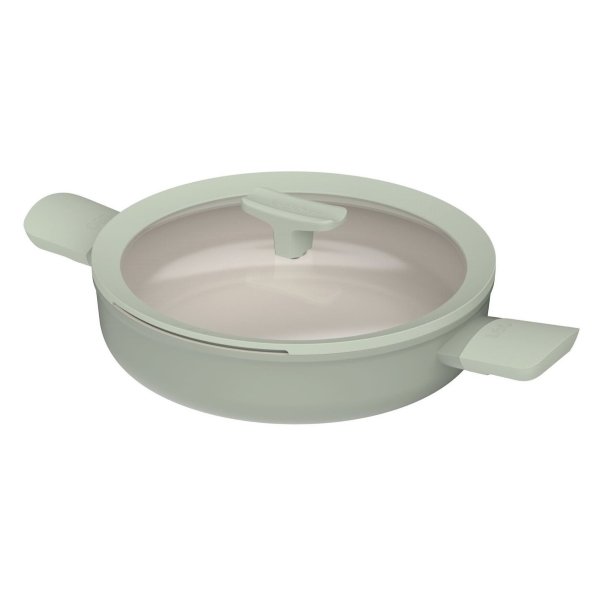 leo sauteerpan antikleef met dubbele handgreep en deksel balance moonmist 26cm 2