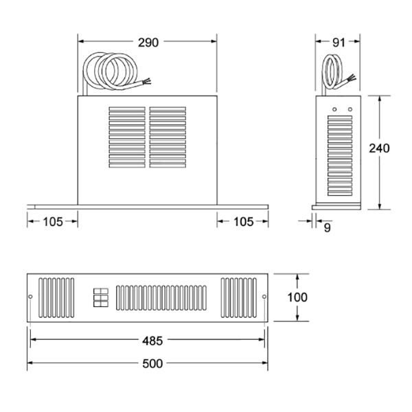 Plintverwarming SPACE SAVER SS2E 230 volt