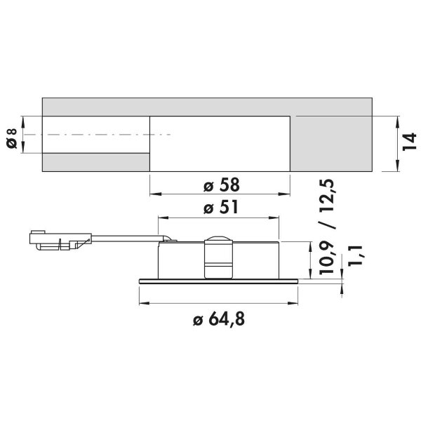 LED spot zwart mat