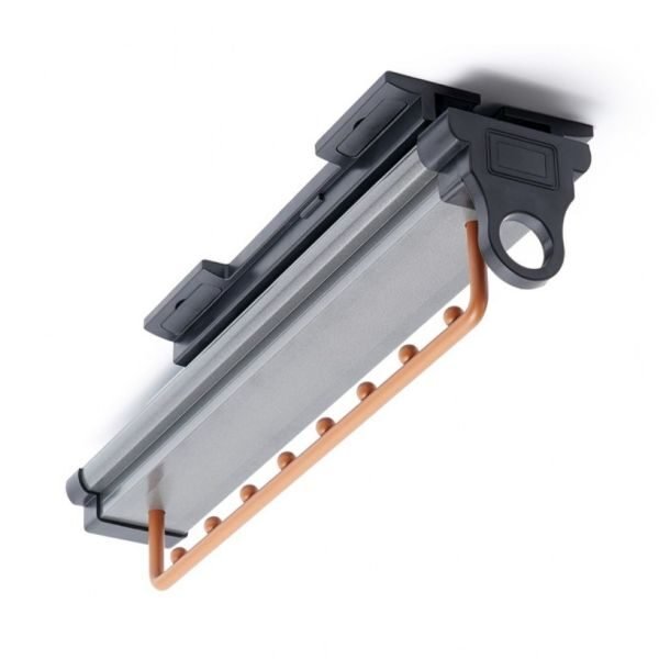 Uittrekbare garderobehouder grijs-oranje-1608x1032h Garderobehouder uittrekbare antraciet/Oranje met soft-close